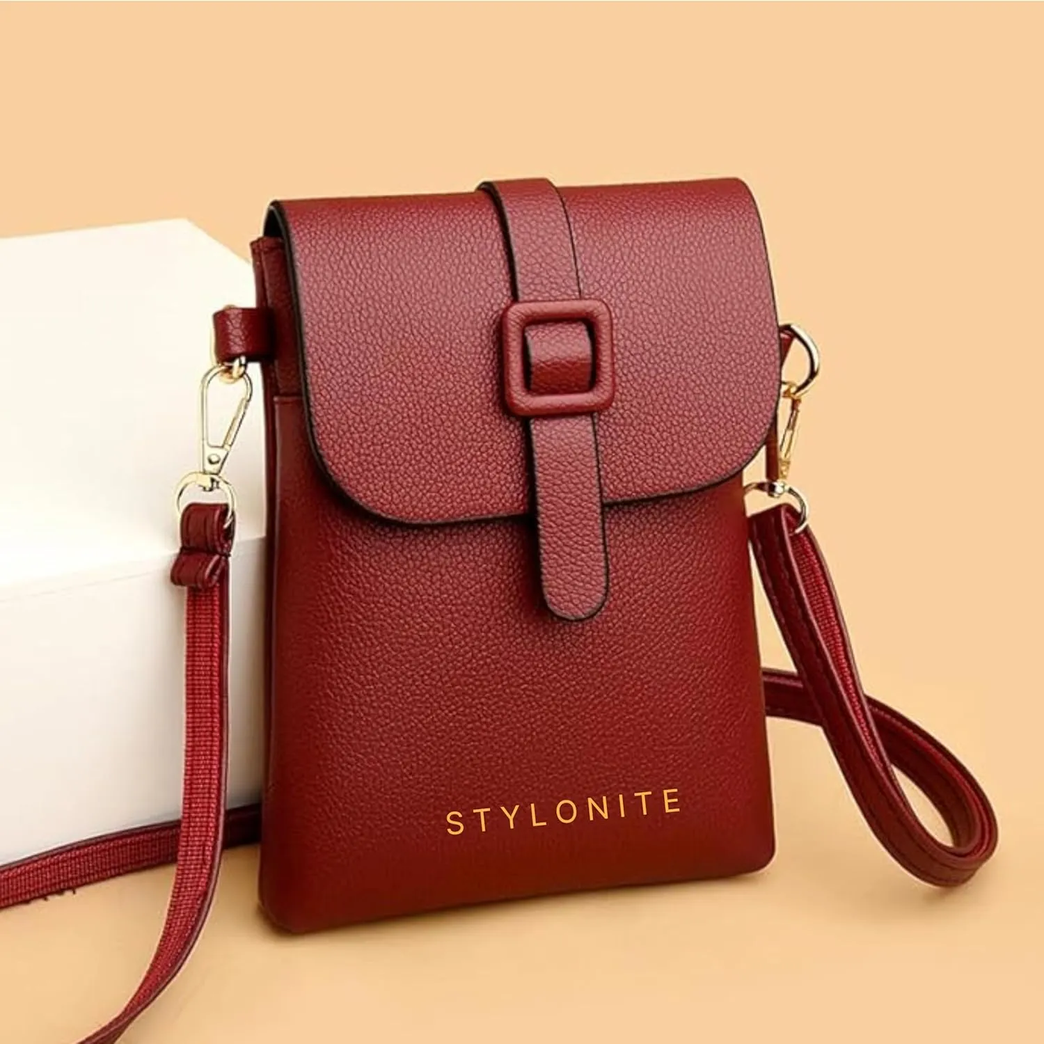 Cell Phone Purse Small Crossbody Bags for Women Vegan Faux Leather Wallet Purse