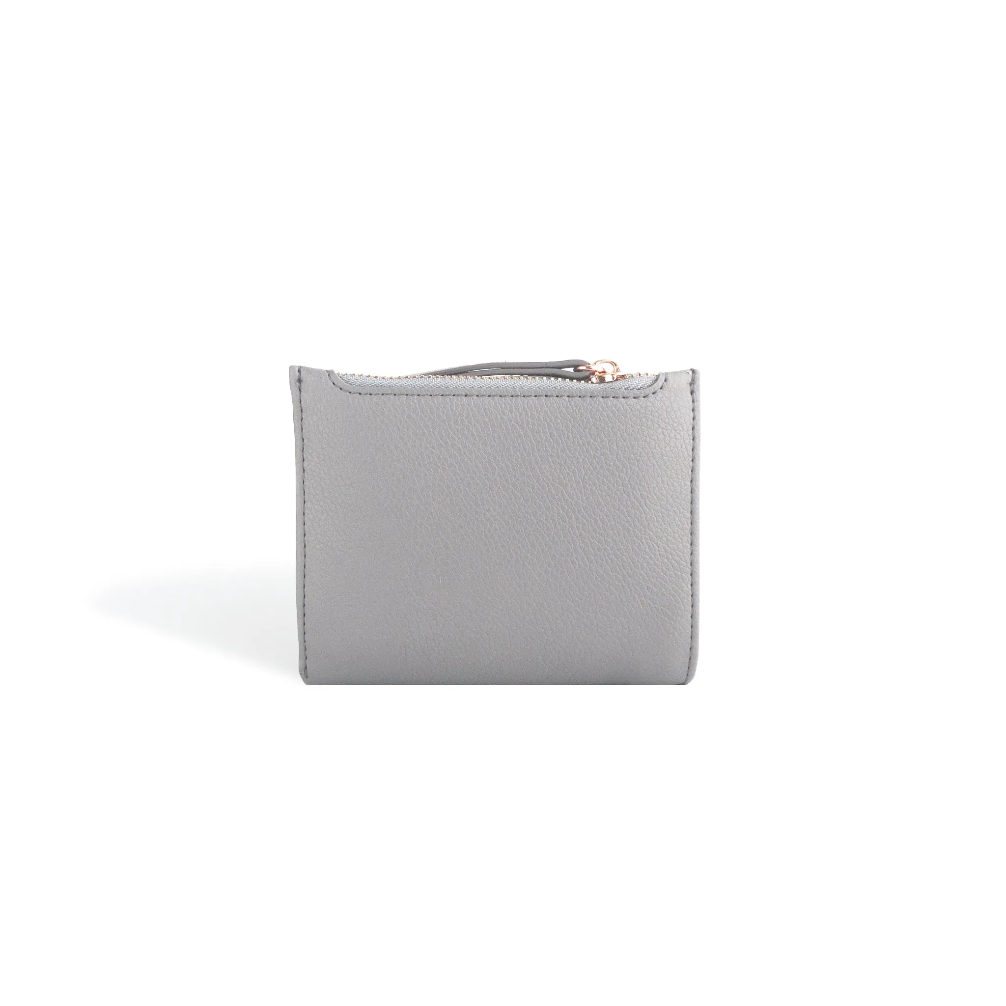 Central Zippered Mini Wallet - Slate Gray, Rose Gold | Urban Series