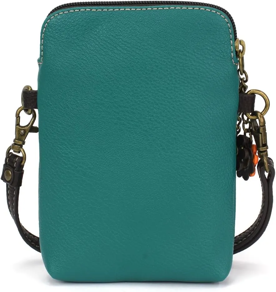 CHALA Cell Phone Crossbody Purse-Women PU Leather/Canvas Multicolor Handbag with Adjustable Strap