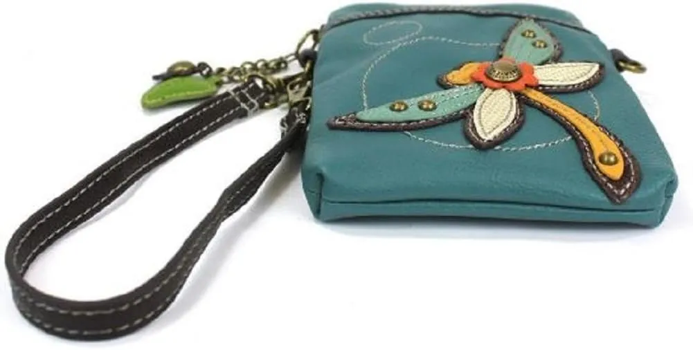 CHALA Cell Phone Crossbody Purse-Women PU Leather/Canvas Multicolor Handbag with Adjustable Strap