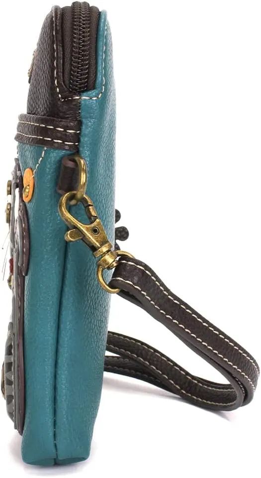 CHALA Cell Phone Crossbody Purse-Women PU Leather/Canvas Multicolor Handbag with Adjustable Strap