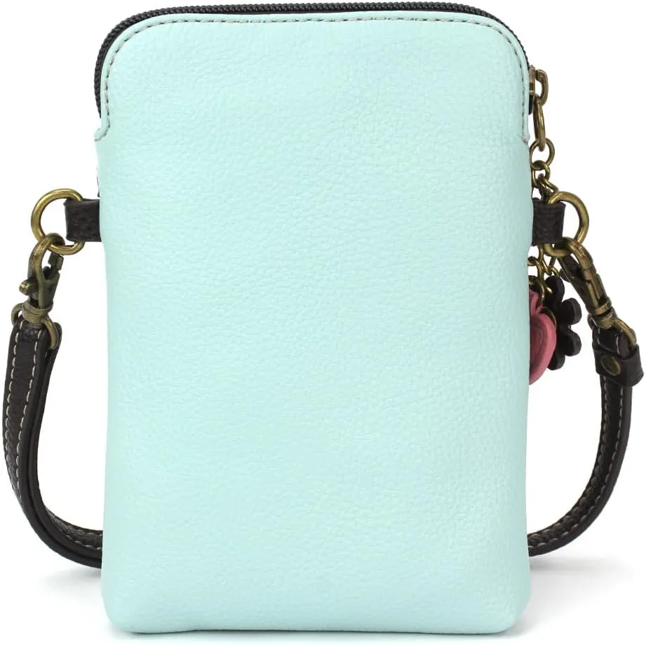 CHALA Cell Phone Crossbody Purse-Women PU Leather/Canvas Multicolor Handbag with Adjustable Strap