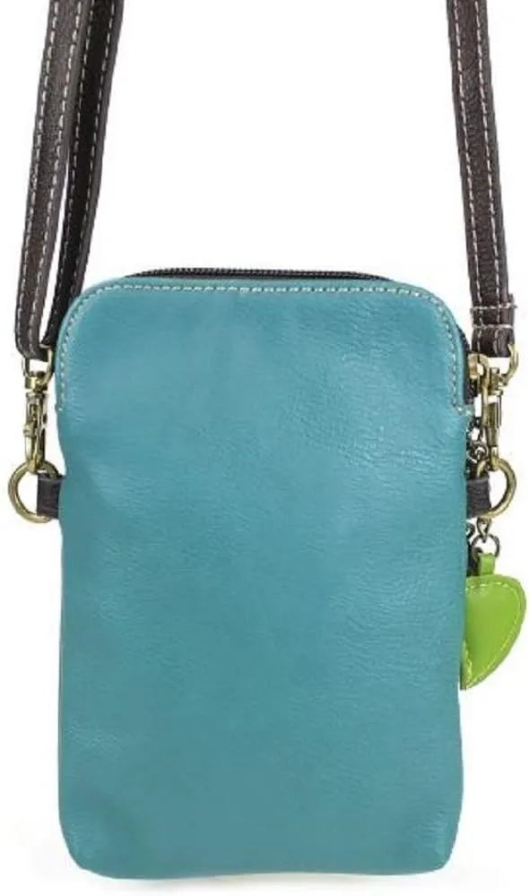 CHALA Cell Phone Crossbody Purse-Women PU Leather/Canvas Multicolor Handbag with Adjustable Strap