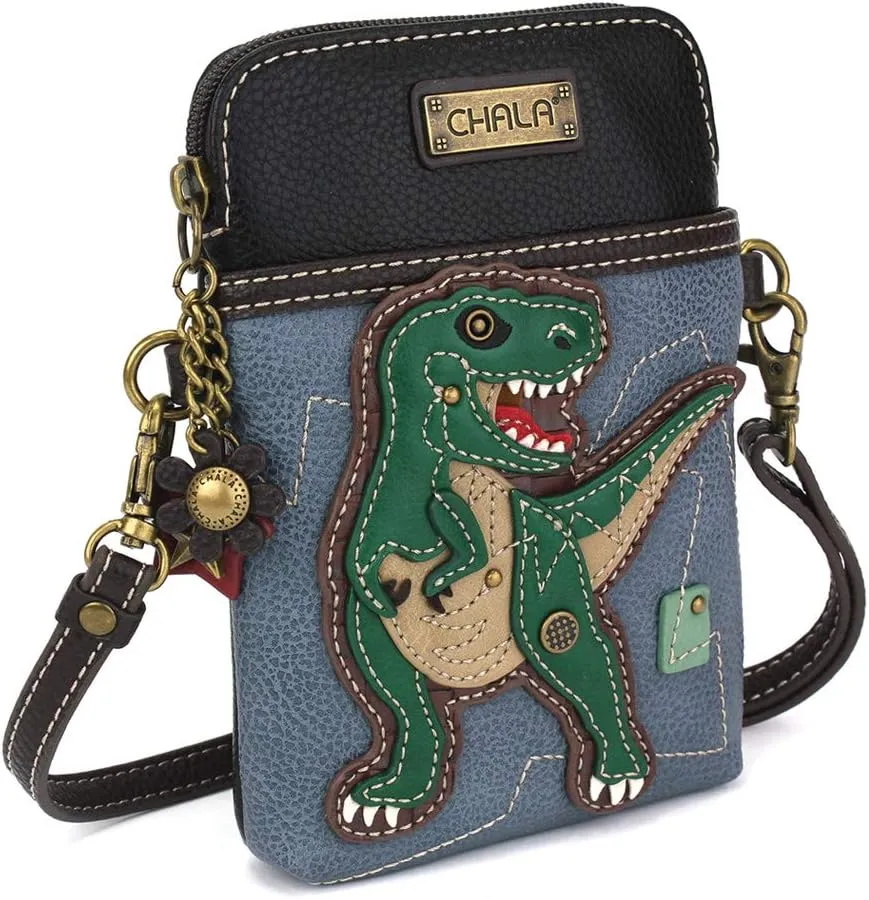 CHALA Cell Phone Crossbody Purse-Women PU Leather/Canvas Multicolor Handbag with Adjustable Strap