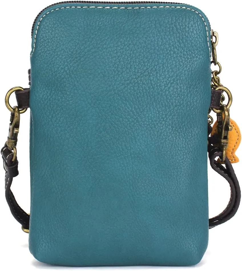 CHALA Cell Phone Crossbody Purse-Women PU Leather/Canvas Multicolor Handbag with Adjustable Strap