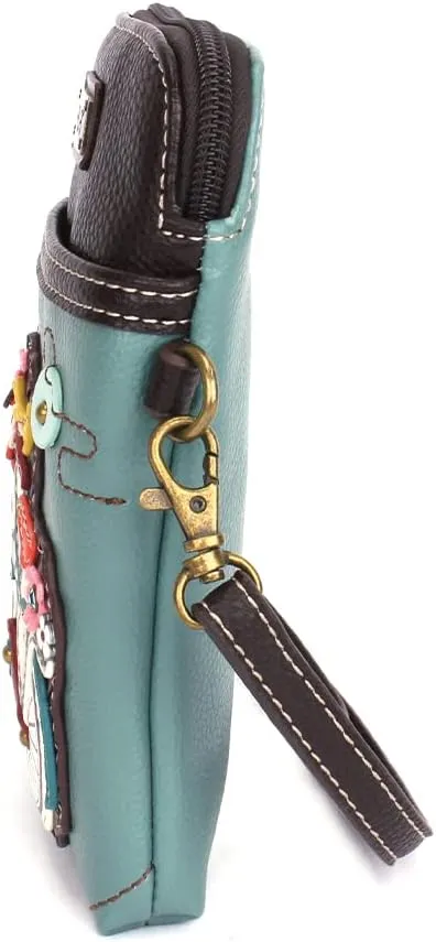 CHALA Cell Phone Crossbody Purse-Women PU Leather/Canvas Multicolor Handbag with Adjustable Strap
