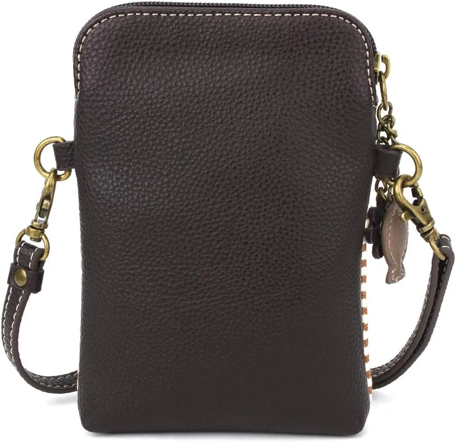 CHALA Cell Phone Crossbody Purse-Women PU Leather/Canvas Multicolor Handbag with Adjustable Strap