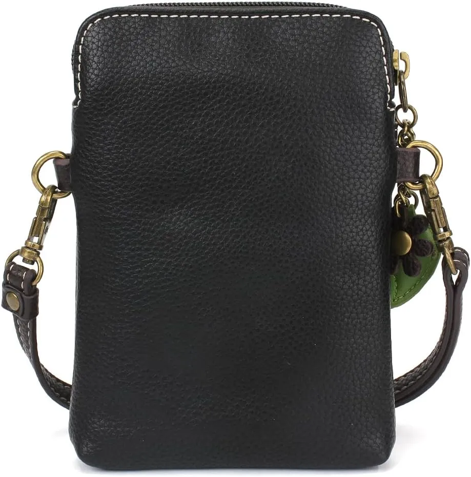 CHALA Cell Phone Crossbody Purse-Women PU Leather/Canvas Multicolor Handbag with Adjustable Strap