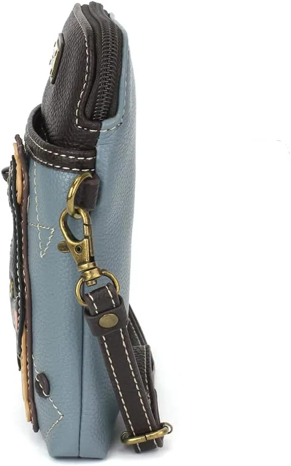 CHALA Cell Phone Crossbody Purse-Women PU Leather/Canvas Multicolor Handbag with Adjustable Strap