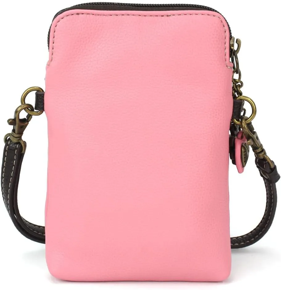 CHALA Cell Phone Crossbody Purse-Women PU Leather/Canvas Multicolor Handbag with Adjustable Strap