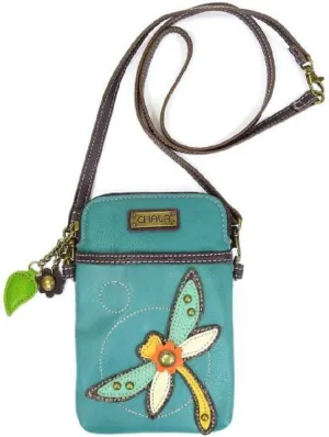 CHALA Cell Phone Crossbody Purse-Women PU Leather/Canvas Multicolor Handbag with Adjustable Strap