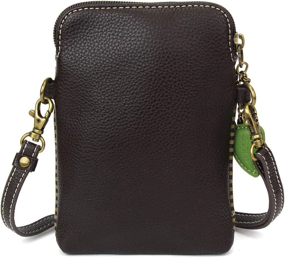 CHALA Cell Phone Crossbody Purse-Women PU Leather/Canvas Multicolor Handbag with Adjustable Strap