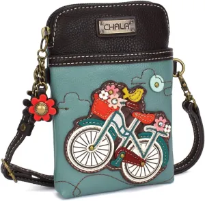 CHALA Cell Phone Crossbody Purse-Women PU Leather/Canvas Multicolor Handbag with Adjustable Strap