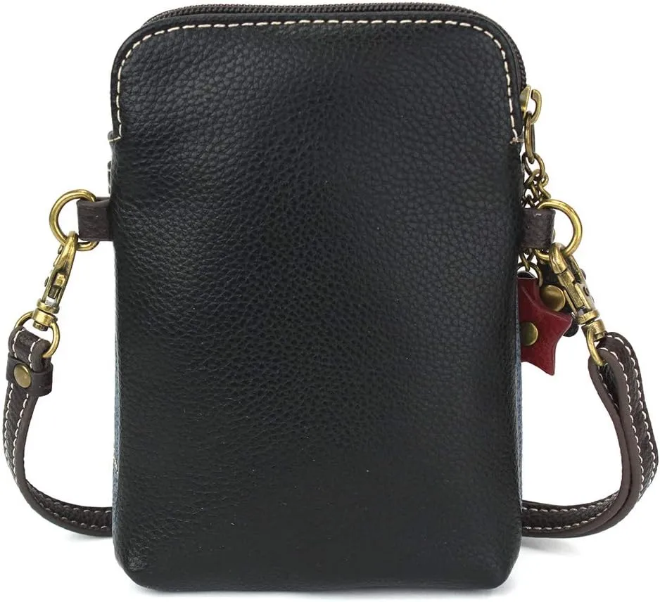 CHALA Cell Phone Crossbody Purse-Women PU Leather/Canvas Multicolor Handbag with Adjustable Strap