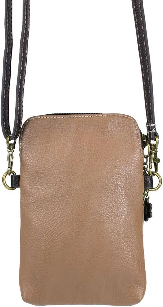 CHALA Cell Phone Crossbody Purse-Women PU Leather/Canvas Multicolor Handbag with Adjustable Strap