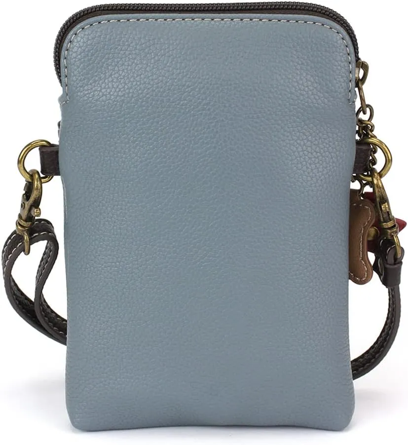 CHALA Cell Phone Crossbody Purse-Women PU Leather/Canvas Multicolor Handbag with Adjustable Strap