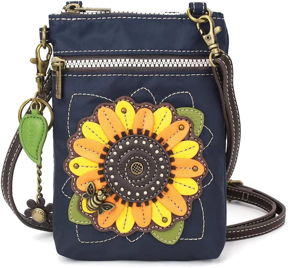 CHALA Crossbody RFID Cell Phone Purse - Women Nylon/Faux Leather Multicolor Handbag with Adjustable Strap Venture