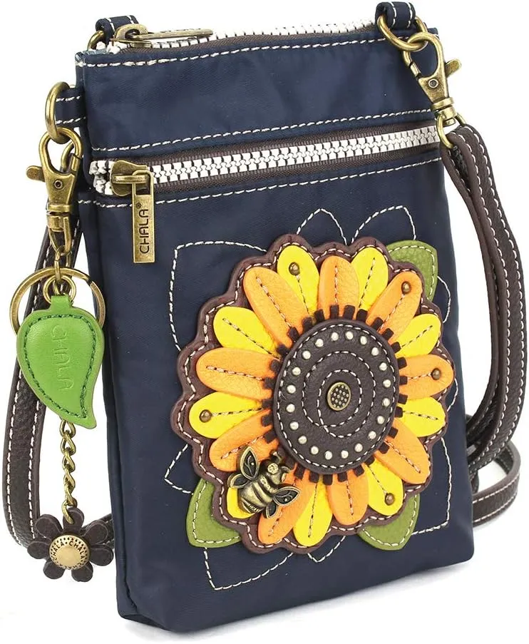 CHALA Crossbody RFID Cell Phone Purse - Women Nylon/Faux Leather Multicolor Handbag with Adjustable Strap Venture