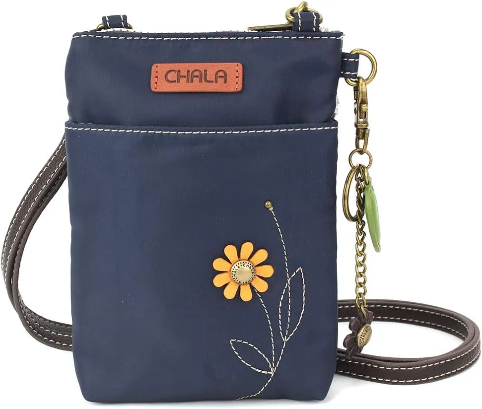 CHALA Crossbody RFID Cell Phone Purse - Women Nylon/Faux Leather Multicolor Handbag with Adjustable Strap Venture