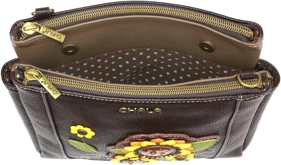CHALA Merry Messenger RFID Protected Women Faux Leather Shoulder Purse with Adjustable Crossbody Strap