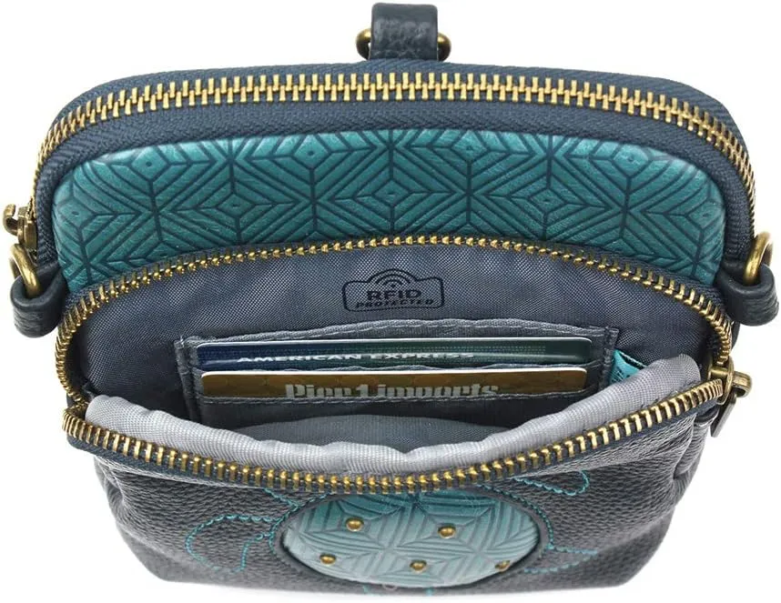 CHALA UNI Cellphone Xbody - Womens RFID Protected Faux Leather Crossbody Bag with Adjustable Strap