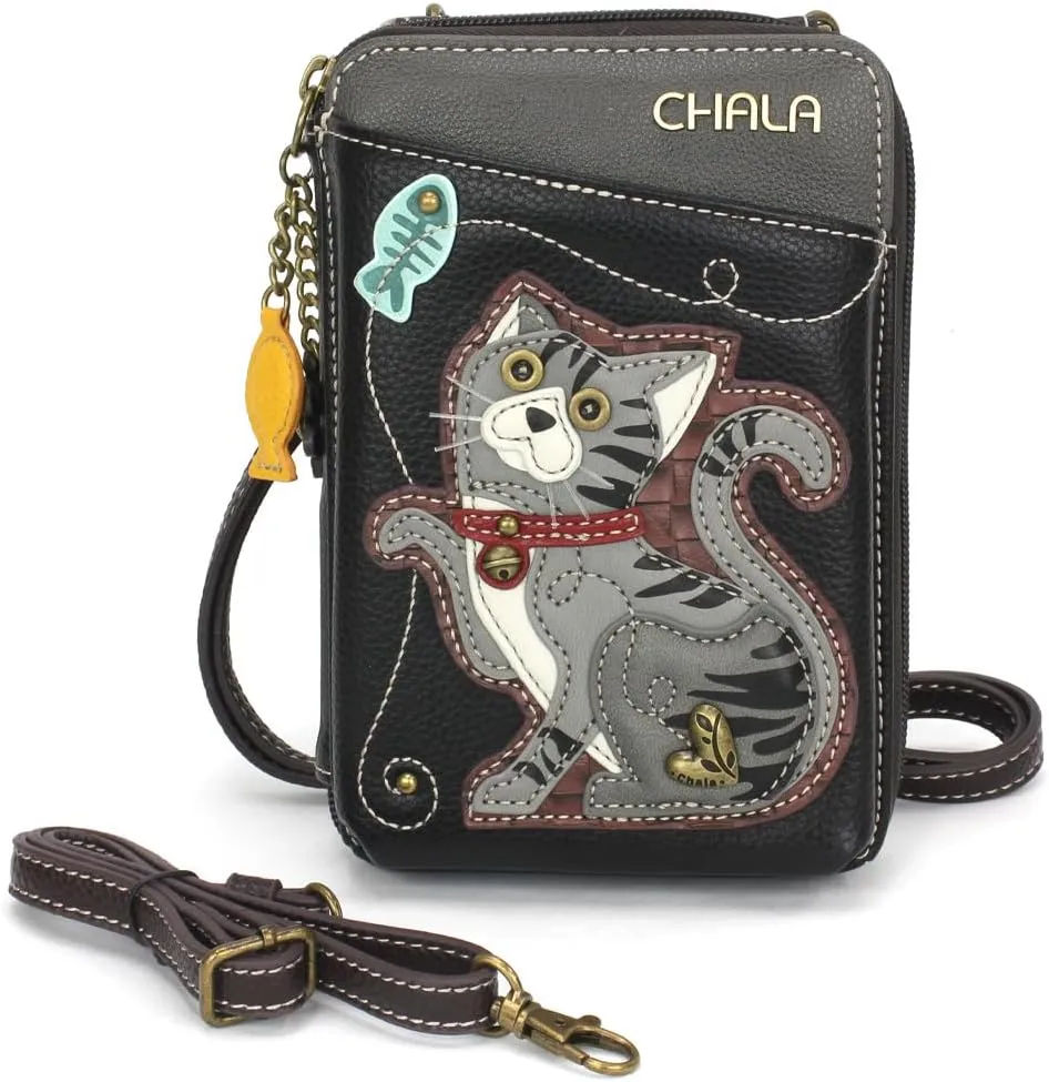CHALA Wallet Crossbody Cell Phone Purse - Women Faux Leather Multicolor Handbag with Adjustable Strap