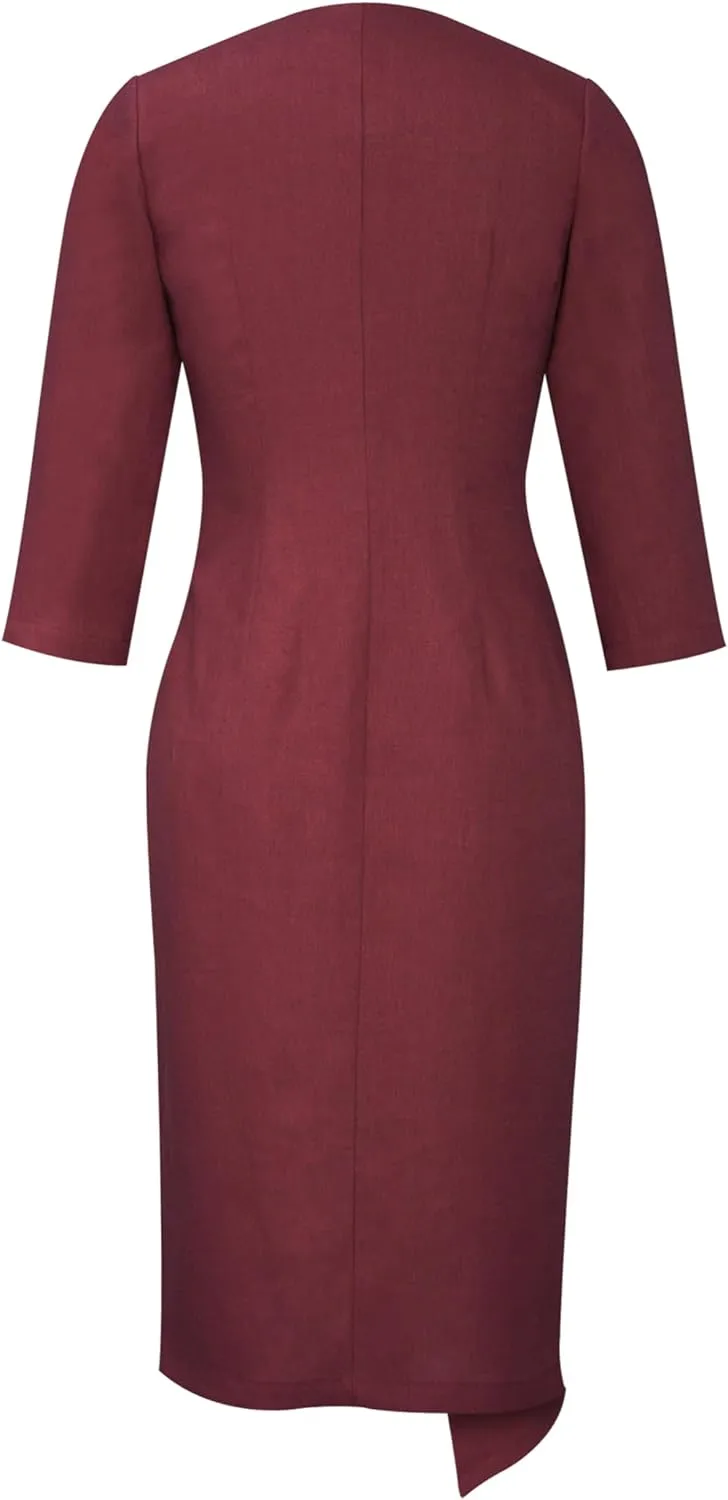CHIC STAR Womens Linen Wrap Dress