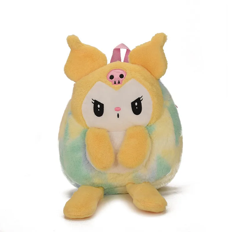 Children's Cartoon Cute Plush Clow Long Leg Backpacks