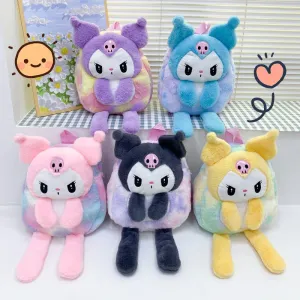 Children's Cartoon Cute Plush Clow Long Leg Backpacks