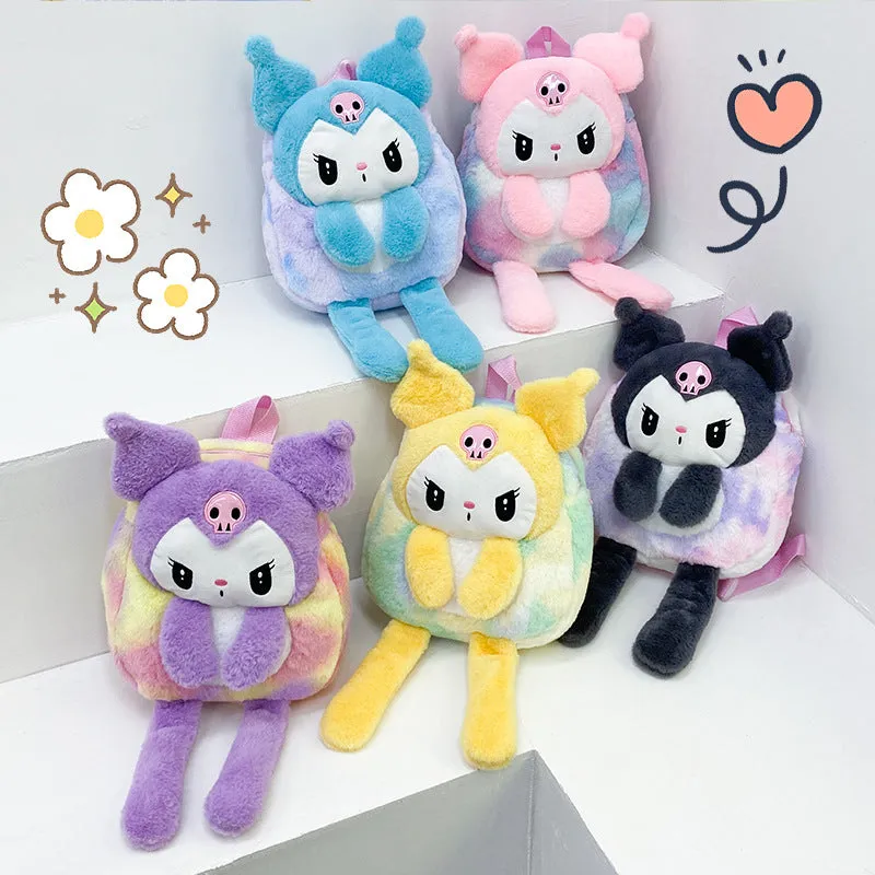Children's Cartoon Cute Plush Clow Long Leg Backpacks