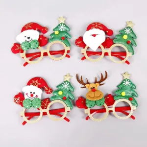 Children's Christmas Decoration Glasses - Plush Doll Tree