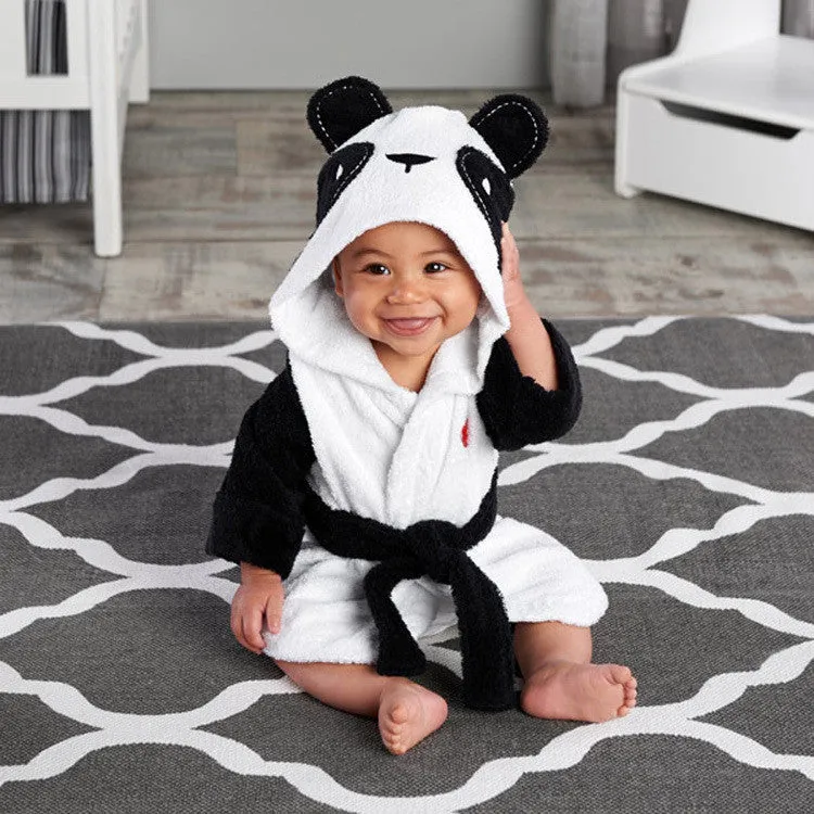 Children's clothing boys girls Robes cartoon baby bathrobe Sleepwear and Robe Pink rabbit bear