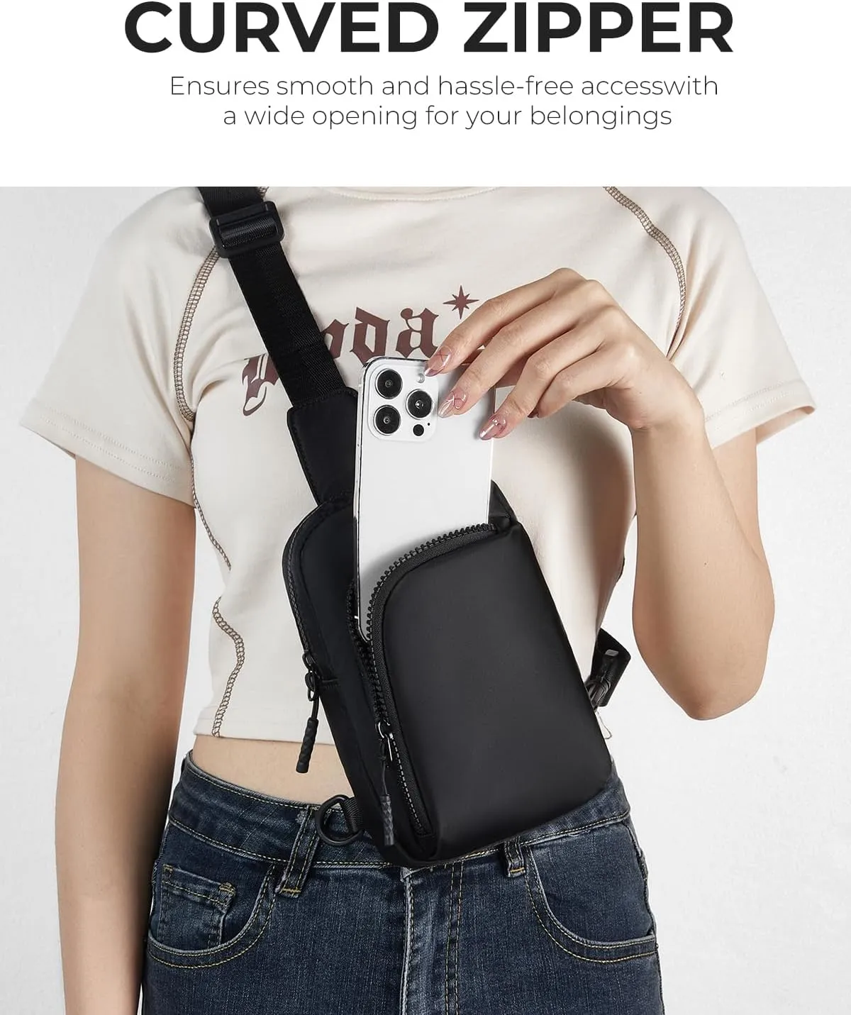 CHOLISS Small Crossbody Bags for Women and Men, Sling Bag for Women and Men Trendy, Fanny Packs Chest Bag with Extended Strap