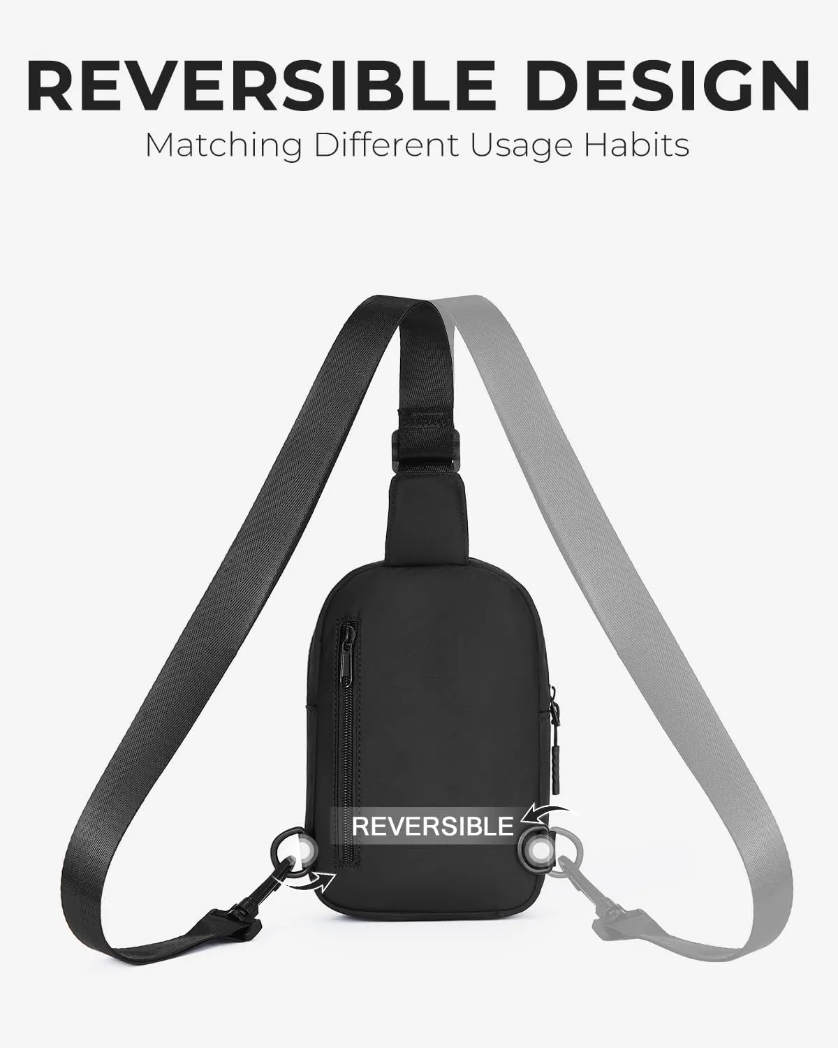 CHOLISS Small Crossbody Bags for Women and Men, Sling Bag for Women and Men Trendy, Fanny Packs Chest Bag with Extended Strap