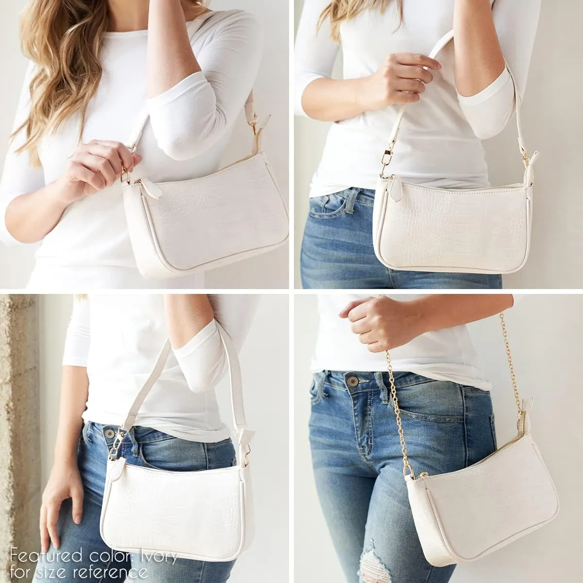 Classic Vegan Leather Crossbody Handbag - Quilted Shoulder Bag Rectangle Camera Travel Purse Satchel, Round Messenger