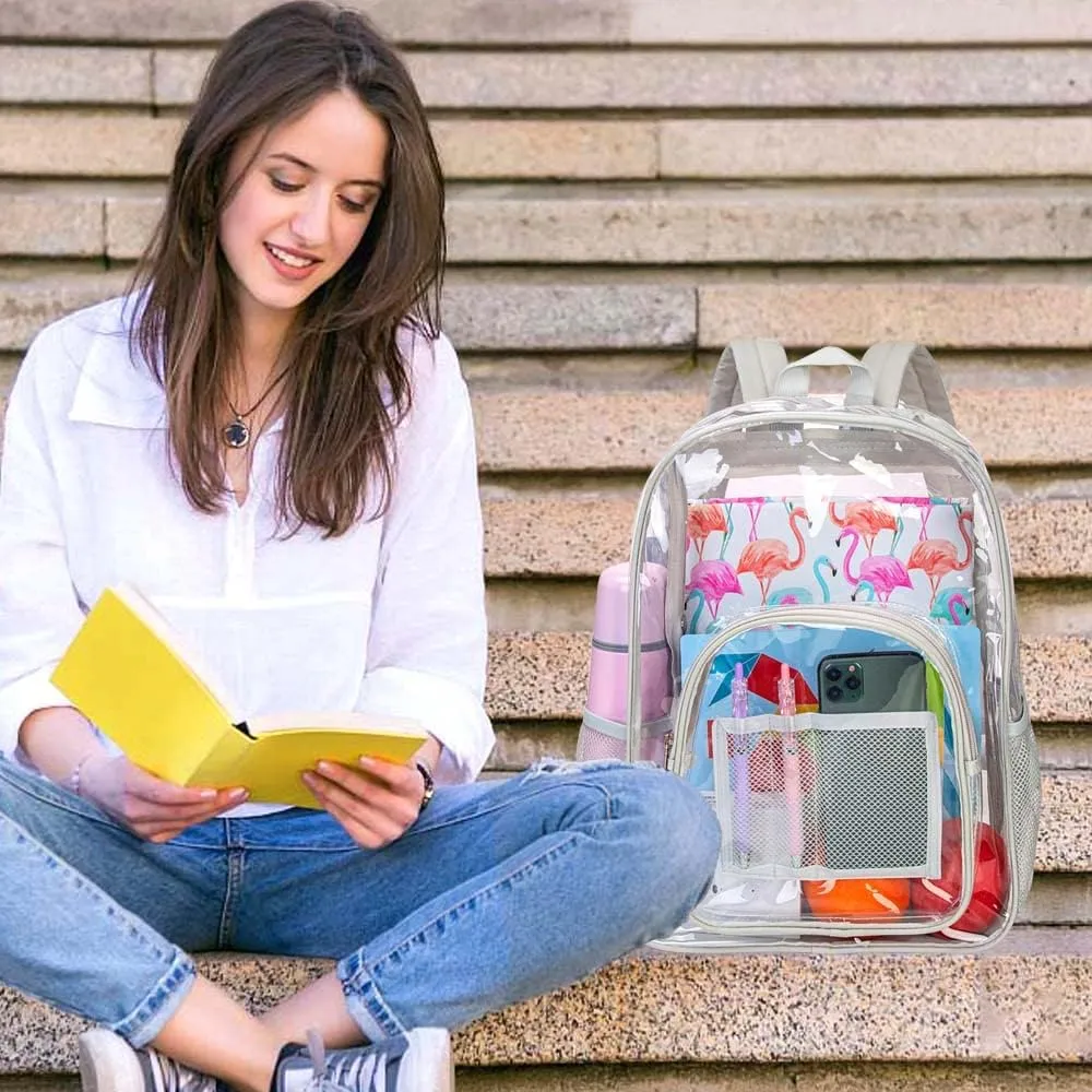 Clear Backpack, Heavy Duty Transparent Bookbag for Women and Men