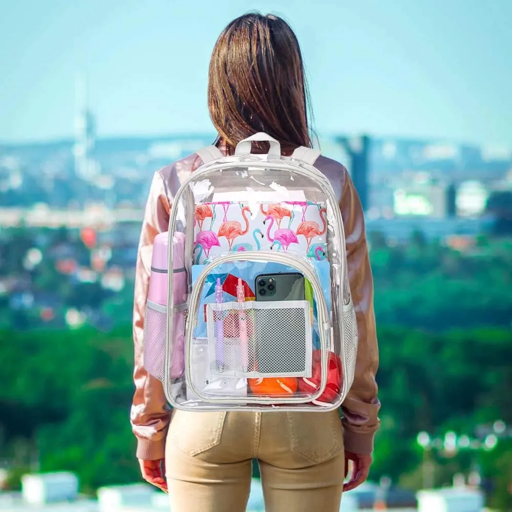 Clear Backpack, Heavy Duty Transparent Bookbag for Women and Men