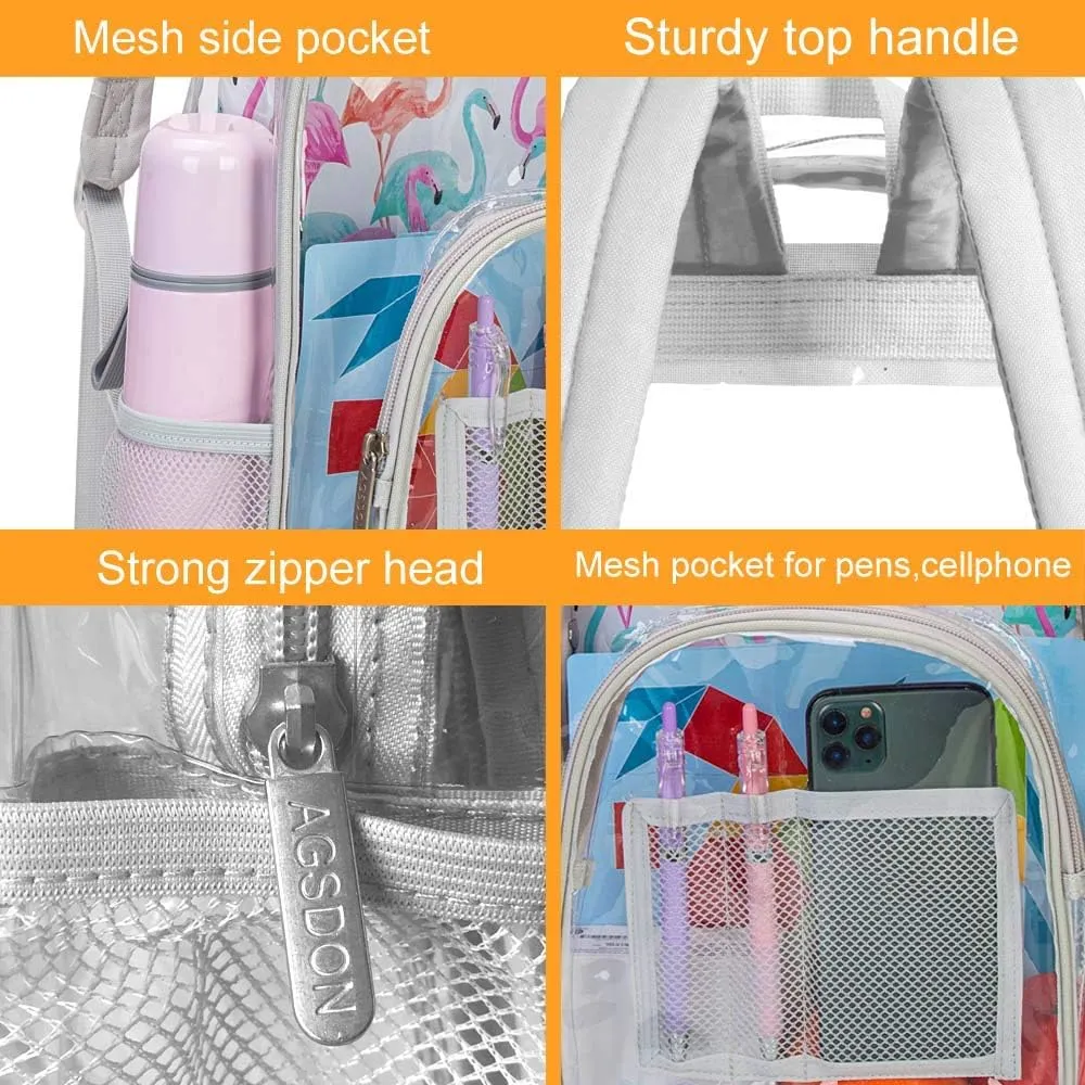 Clear Backpack, Heavy Duty Transparent Bookbag for Women and Men