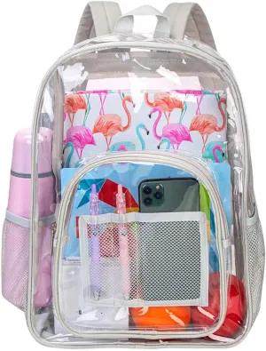 Clear Backpack, Heavy Duty Transparent Bookbag for Women and Men
