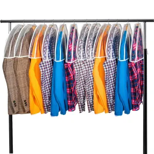 Clear Shoulder Covers Vinyl Plastic Hanger Covers for Clothes (Set of 12), Closet Clothes Protectors Breathable Garment Cover with 2" Gusset, Suit Shoulder Covers for Closets - 24'' X12" X2''/12 Pack