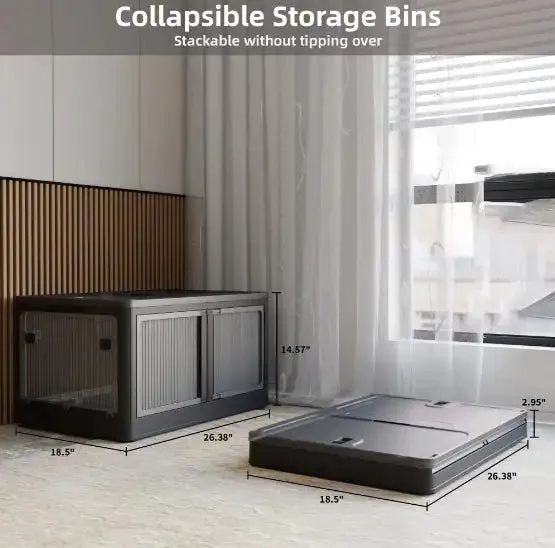 Clear Stackable Storage Box – Set of 2