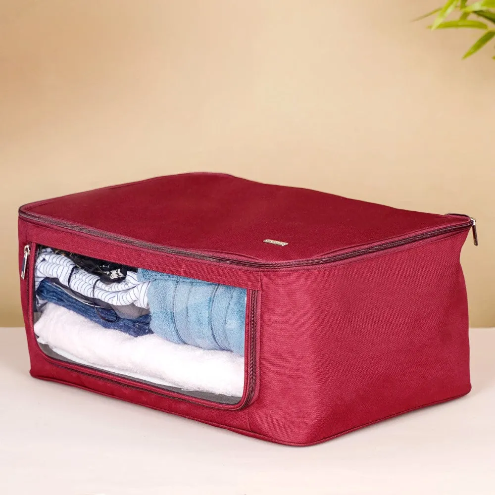 Clothes Storage Organiser Bag Set Of 2 Red
