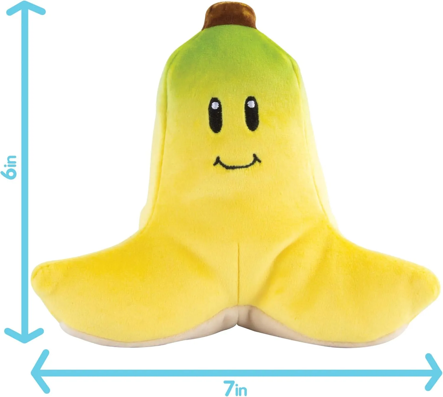 Club Mocchi-Mocchi- Mario Kart Plush - Banana Plushie - Squishy Mario Plushies - Plush Collectible Mario Toys - Soft Plush Toys and Mario Room Decor - 6 inch, Yellow