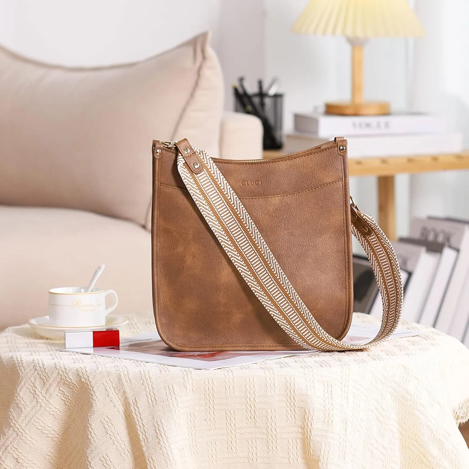 CLUCI Crossbody Bags For Women Trendy Fashion Shoulder Bag Vegan Leather Purse For Ladies with Adjustable Strap