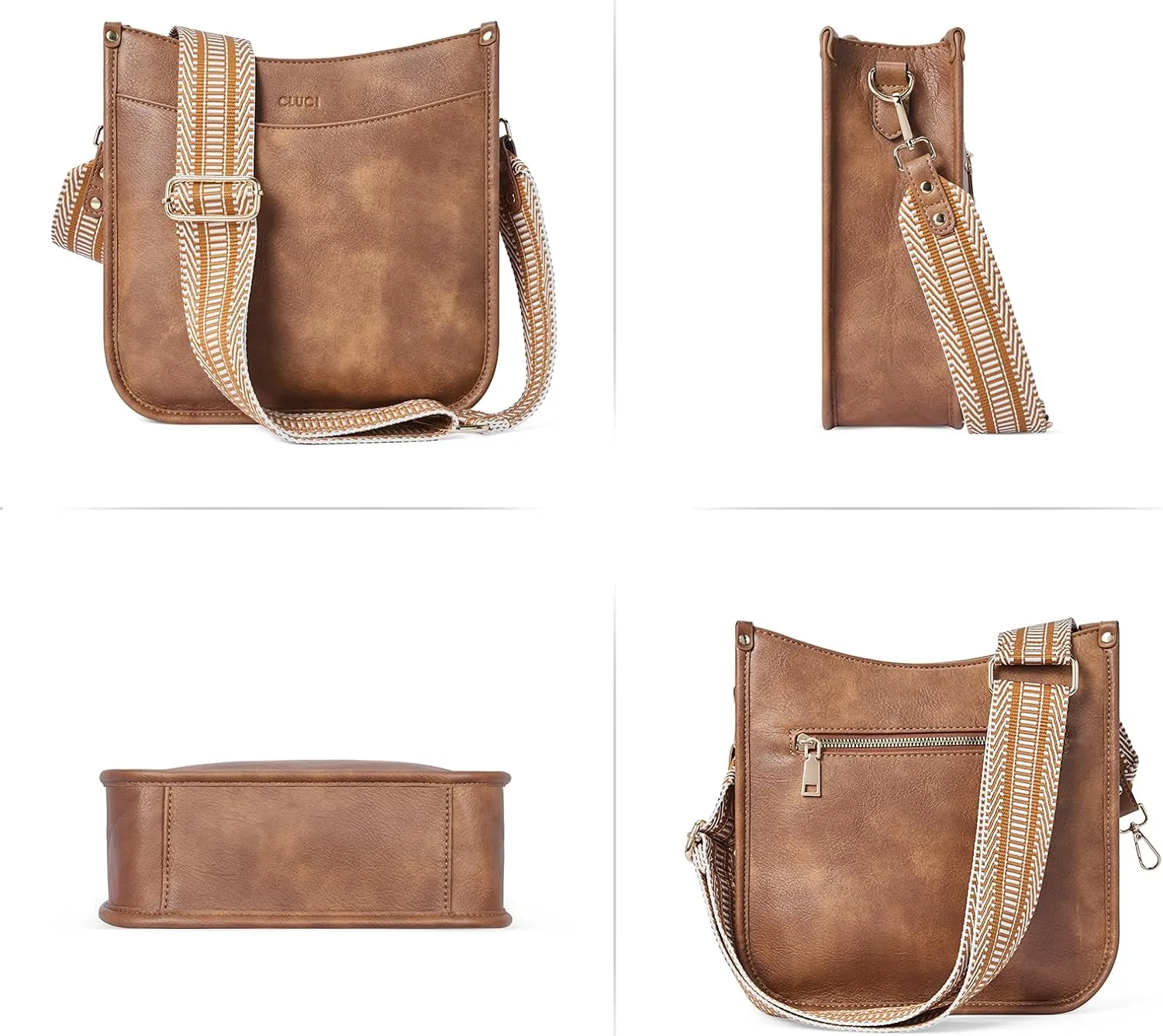 CLUCI Crossbody Bags For Women Trendy Fashion Shoulder Bag Vegan Leather Purse For Ladies with Adjustable Strap