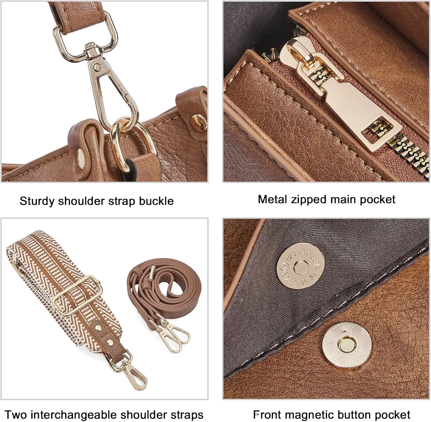 CLUCI Crossbody Bags For Women Trendy Fashion Shoulder Bag Vegan Leather Purse For Ladies with Adjustable Strap