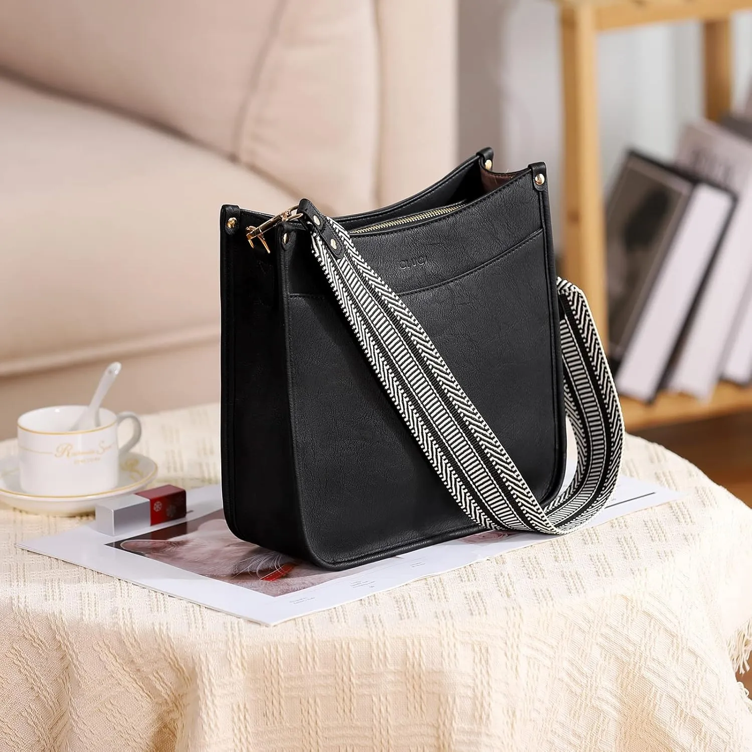 CLUCI Crossbody Bags For Women Trendy Fashion Shoulder Bag Vegan Leather Purse For Ladies with Adjustable Strap