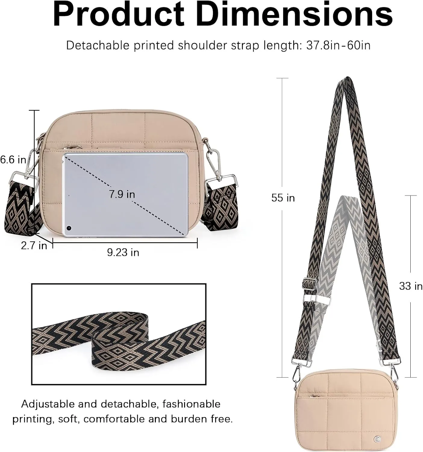 CLUCI Crossbody Bags for Women, Vegan Leather Shoulder Handbags，Purses for Women with Adjustable Wide Strap