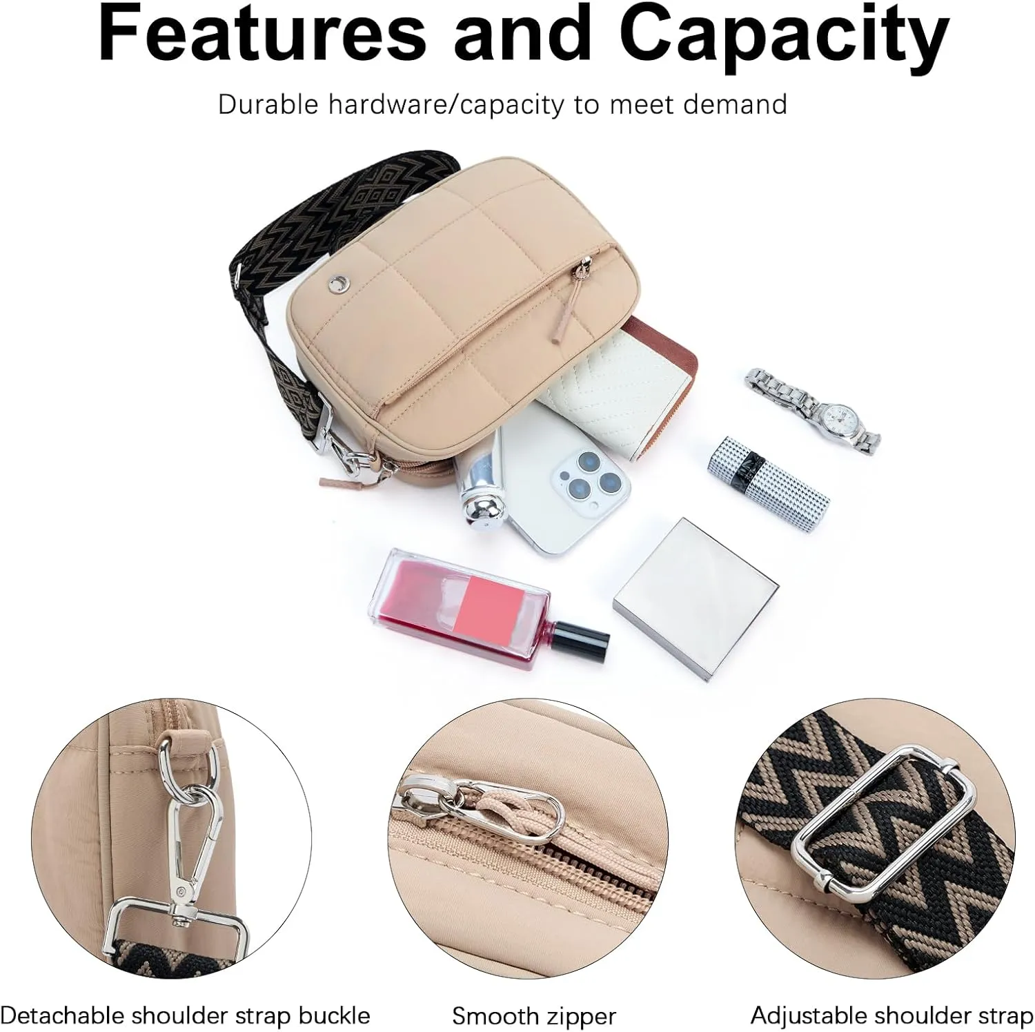 CLUCI Crossbody Bags for Women, Vegan Leather Shoulder Handbags，Purses for Women with Adjustable Wide Strap