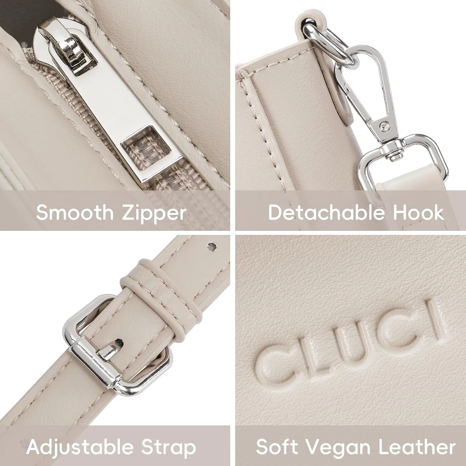 CLUCI Small Crossbody Bags for Women Trendy PU Leather Cell Phone Purse Wallet with Adjustable Strap